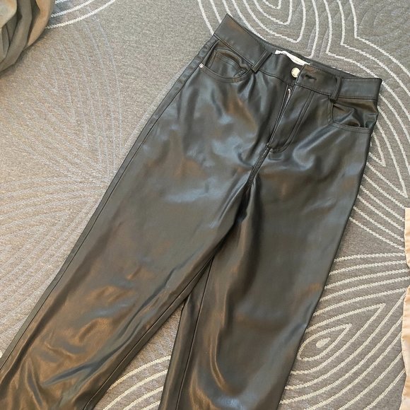 Zara Pants & Jumpsuits Zara Leather Pants Poshmark